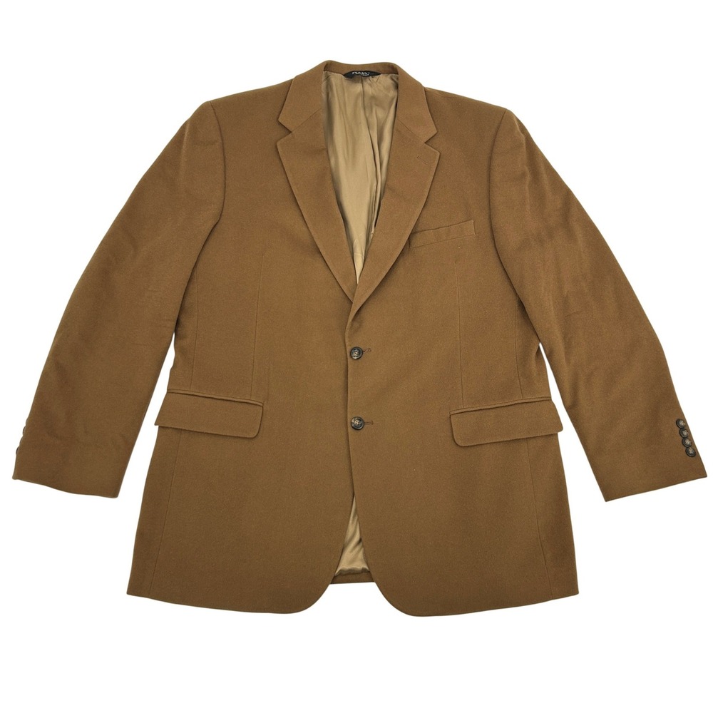 Jos. A. Bank Sport Coat Men 46L Camel Brown 100% Cashmere 2-Button Blazer Gordon